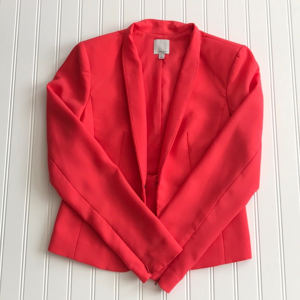 HALOGEN coral peach blazer
